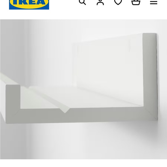 Set of (2) IKEA MOSSLANDA Picture ledge, white, 21 ¾ " - Picture 2 of 8